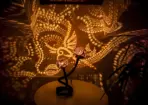 Gourd Table Lamp – Turkish Style Night Light, Coastal Decor
