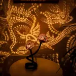 Gourd Table Lamp – Turkish Style Night Light, Coastal Decor