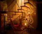 Gourd Floor Lamp: Handmade Bohemian Coastal Lighting