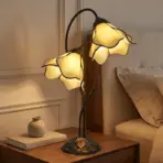 Tiffany Style Stained Glass Flower Table Lamp – Vintage European Bedside Light E27 LED Desk Lamp Living Room Decor - Image 2