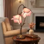 Tiffany Style Stained Glass Flower Table Lamp – Vintage European Bedside Light E27 LED Desk Lamp Living Room Decor - Image 4
