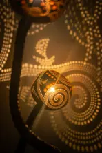 Gourd Table Lamp – Turkish Style Night Light, Coastal Decor - Image 2